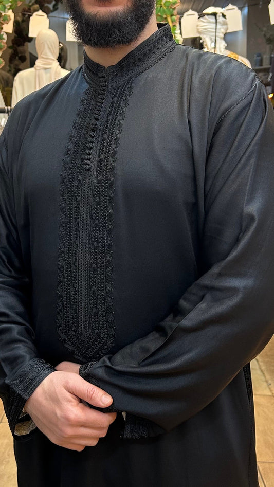 Kaftan Collar Thobe Long Sleeve