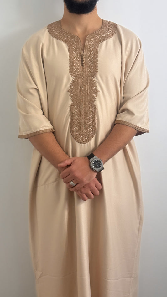 ثوب رجالي كندورة إسلامية من مزيج القطن