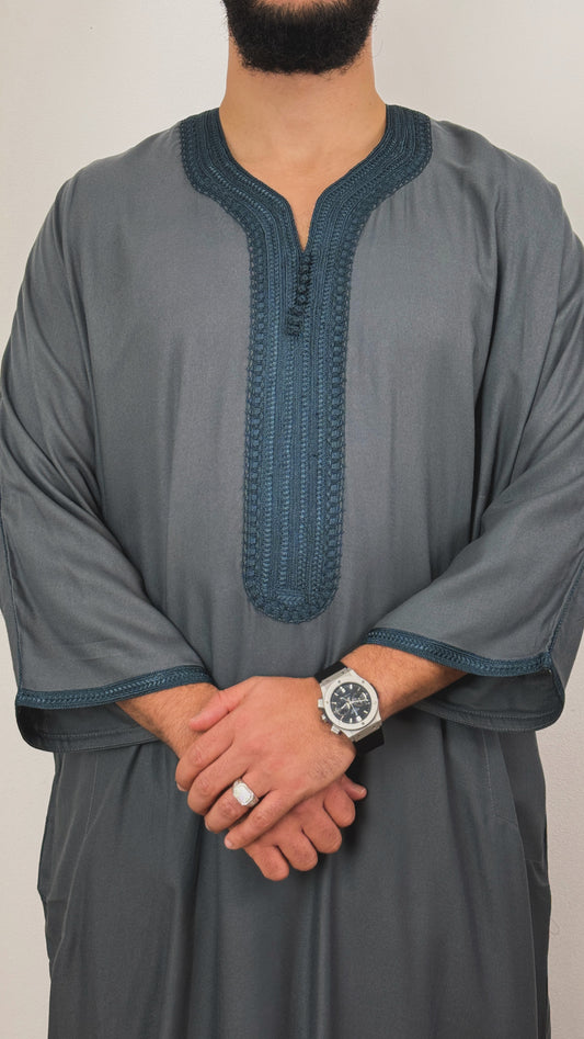 ثوب رجالي كندورة إسلامية من مزيج القطن