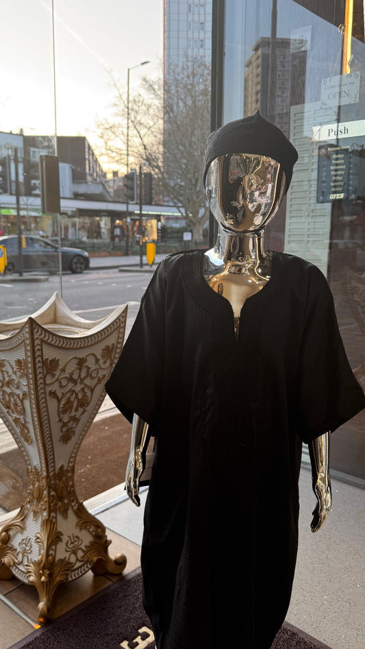 Boys Linen thobe Kandoura short sleeves