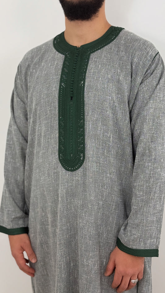 kaftan thobe Long sleeve Linen style Moroccan