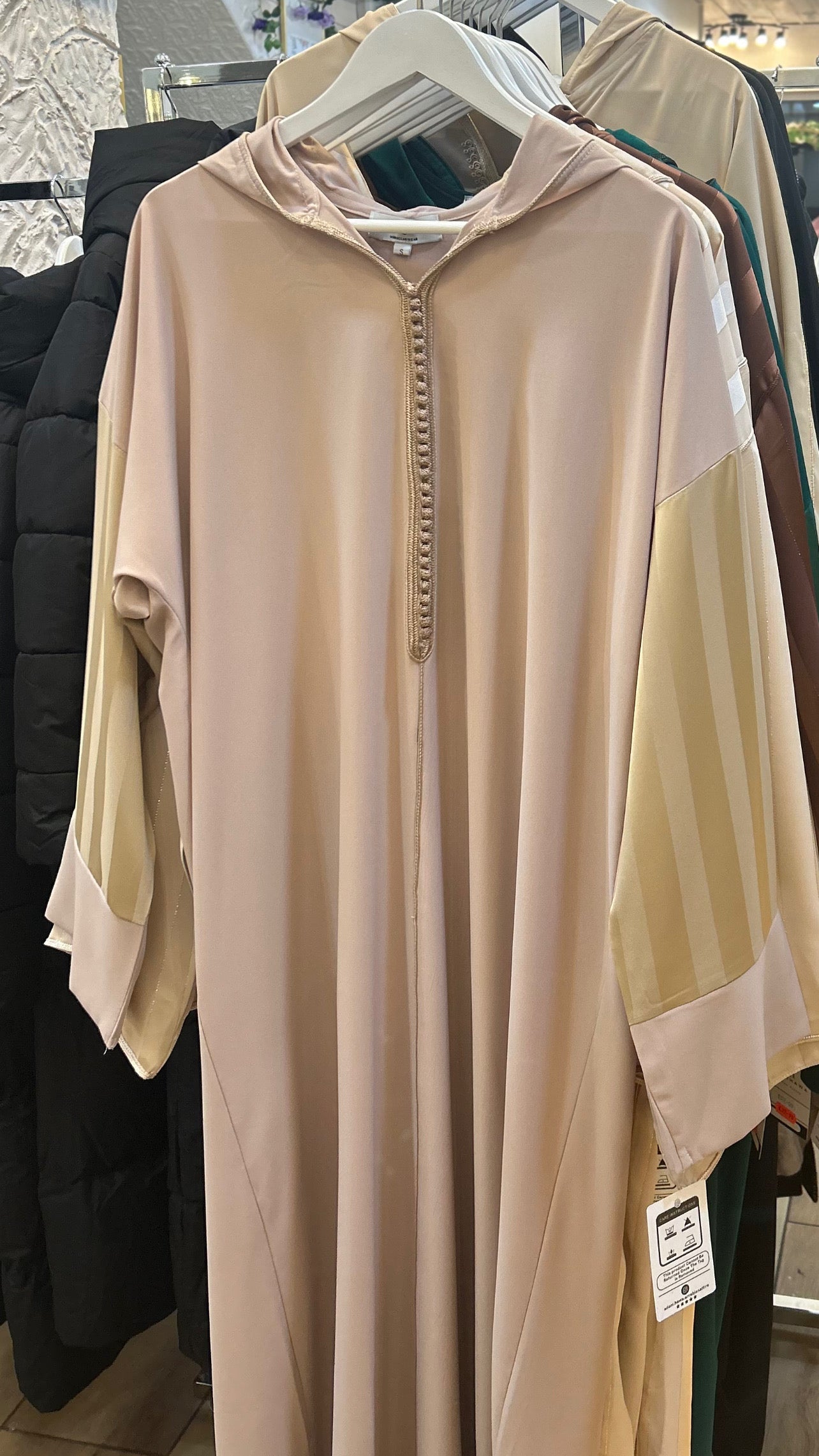 Women Moroccan Hooded Jawhara crep Djellaba Regular fit