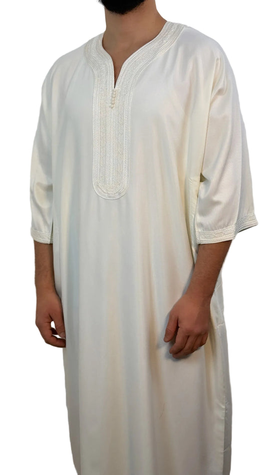 ثوب يومي - جلابة رجالية، جبة، ثوب إسلامي، كندورة، قفطان مراكشي كتان خفيف الوزن