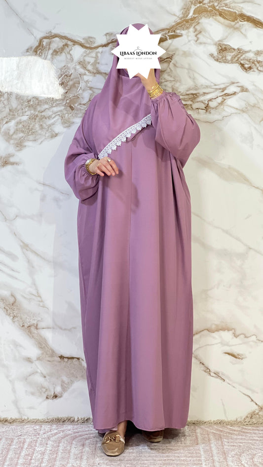 Modest Prayer Abaya with Hijab Set