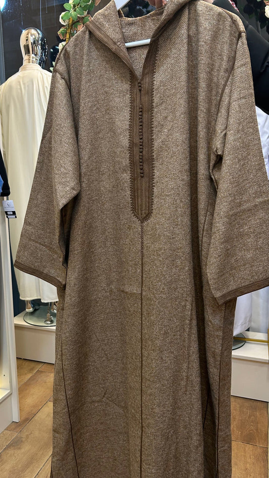 Winter Hooded Thobe Djellaba Premium Wazan