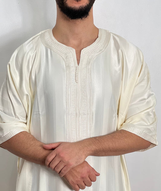 Moroccan Thobe Premium Striped