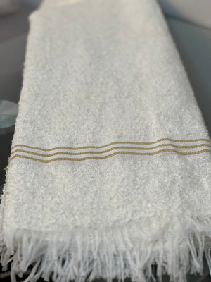 Wool Scarf - Moroccan white wool