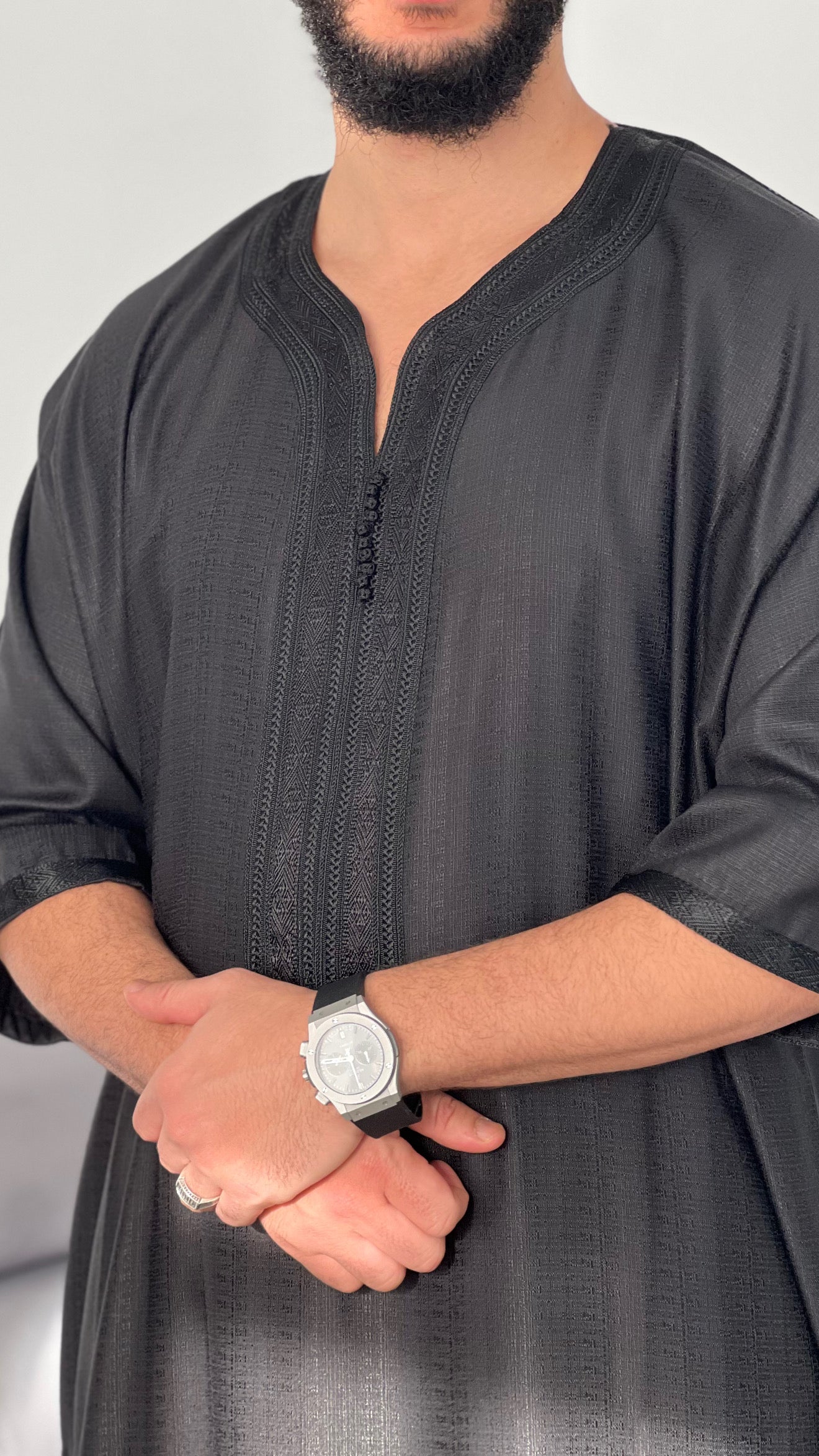 Linen blend Thobe Moroccan