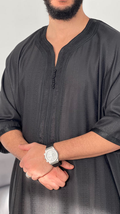 ثوب مغربي من مزيج الكتان