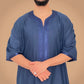 ثوب مغربي من مزيج الكتان