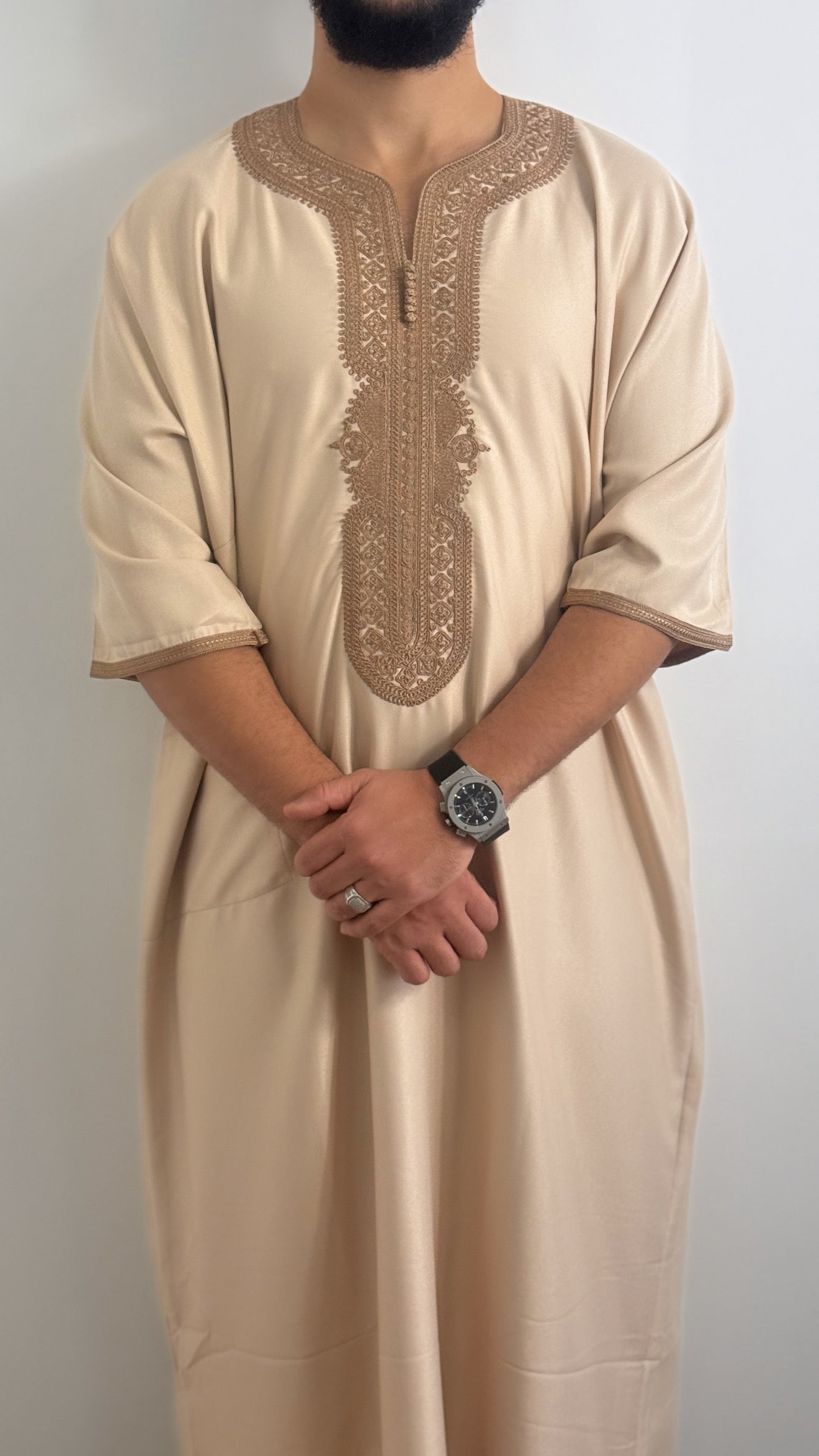 ثوب رجالي كندورة إسلامية من مزيج القطن