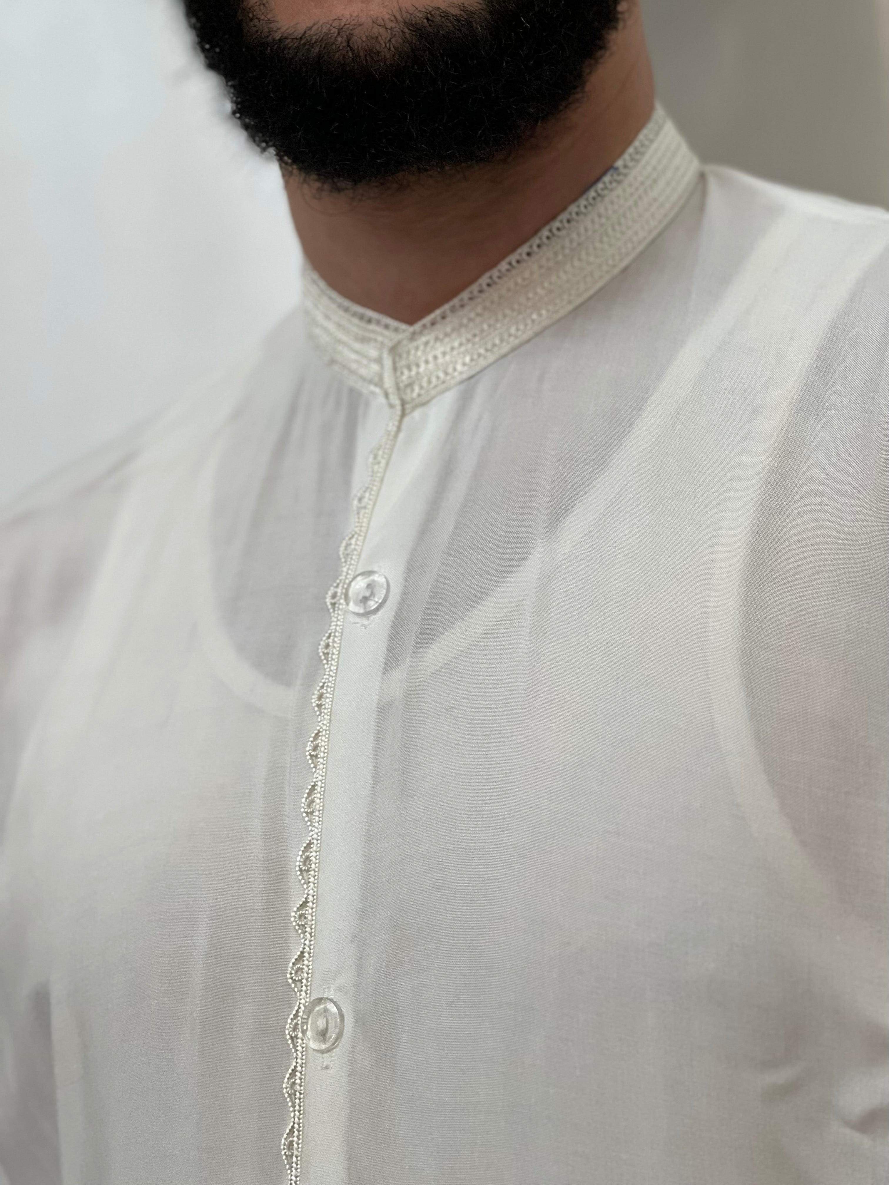 Men’s shirt premium to go under thobe djellaba