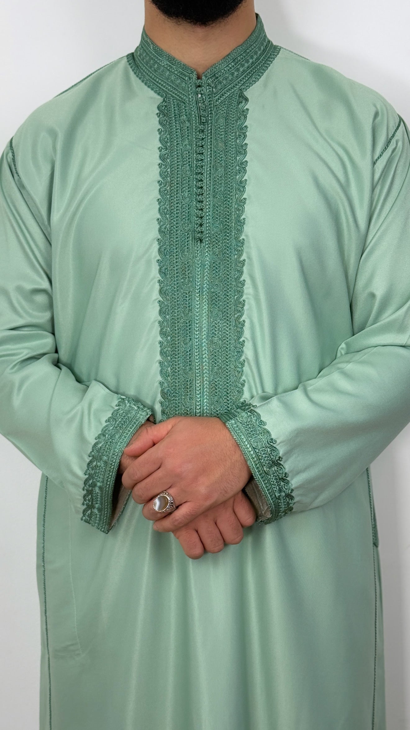 Kaftan Collar Thobe Long Sleeve