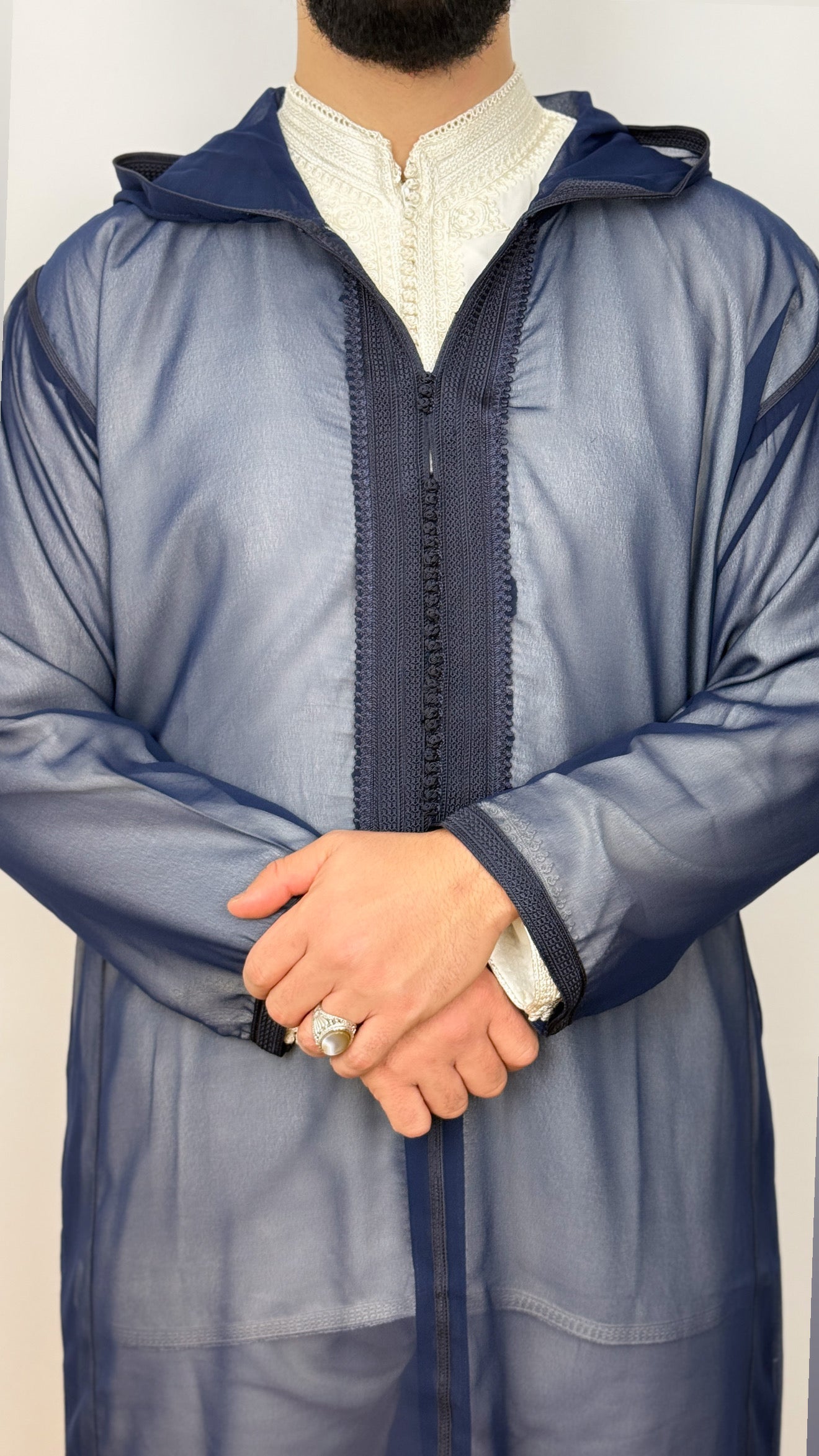 Hooded Premium Nikkah Djellaba see through