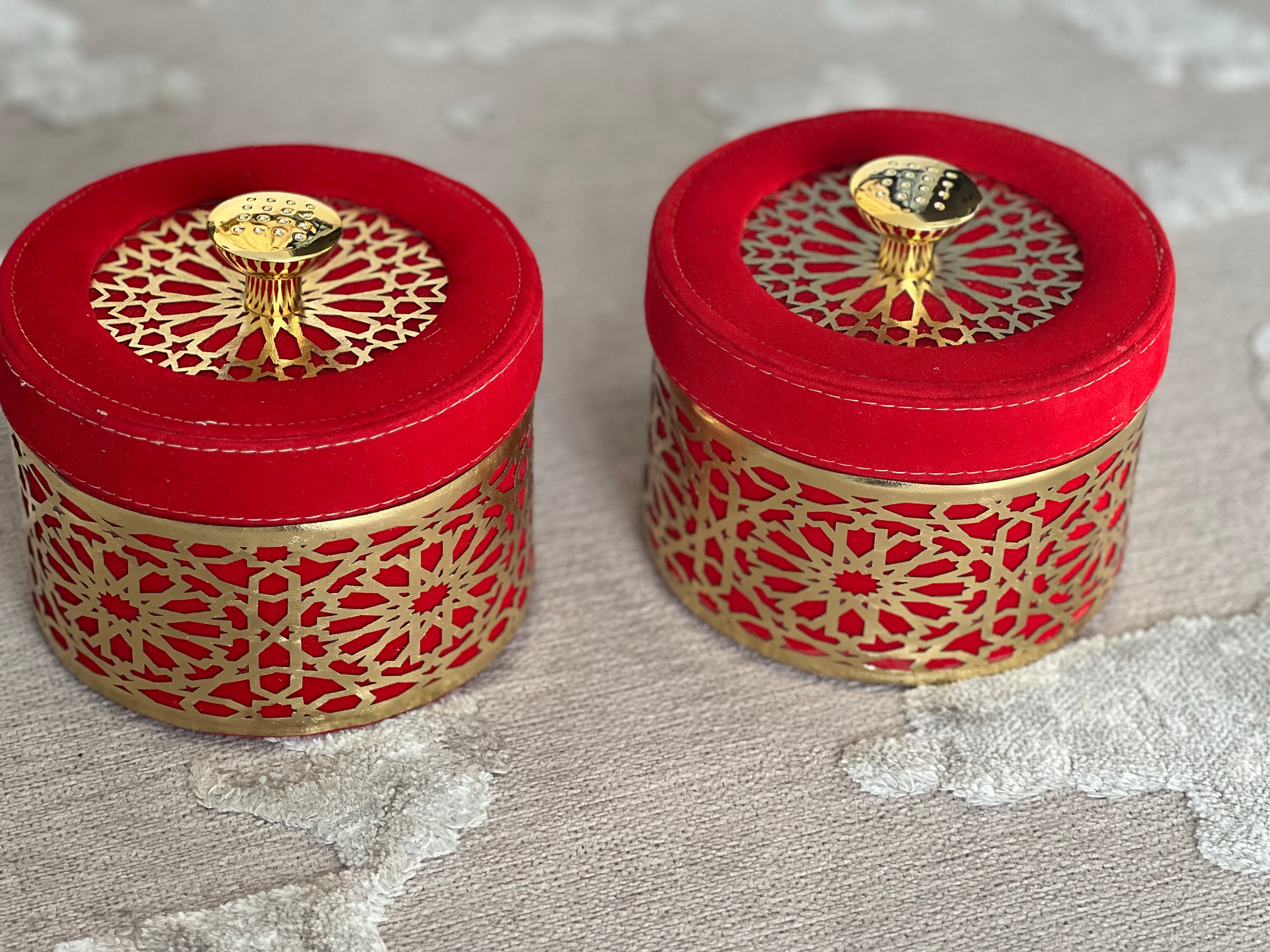 Moroccan decor boxes rounded