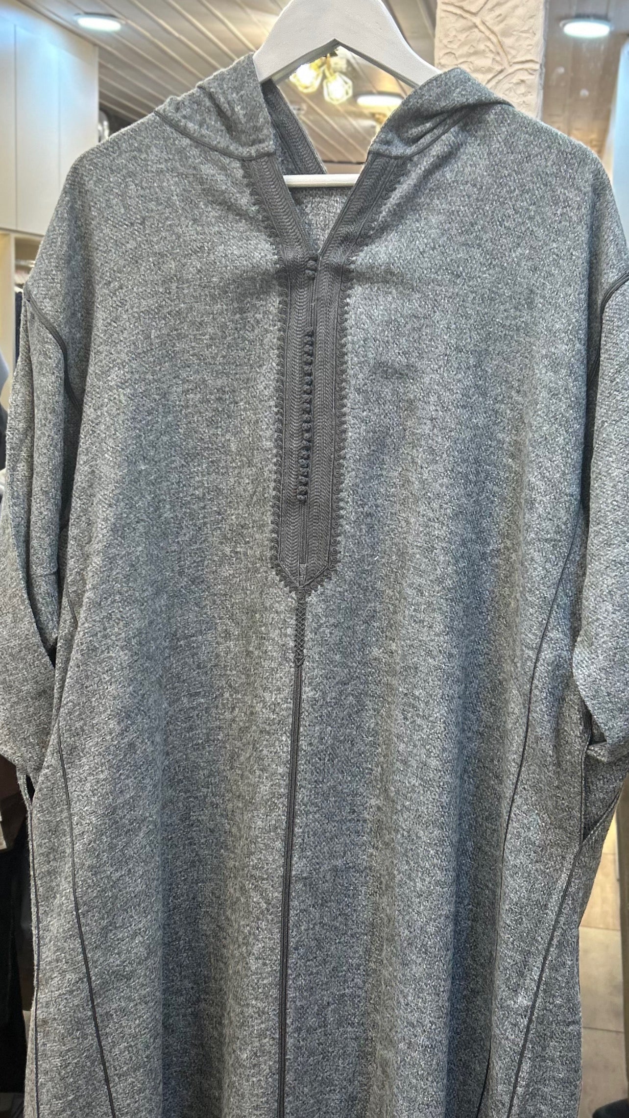 Hooded Premium winter Hooded djellaba Grey