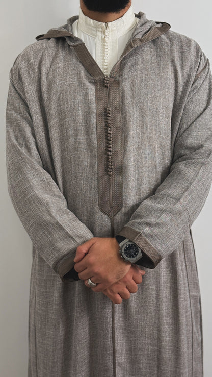 Hooded Djellaba Moroccan Linen