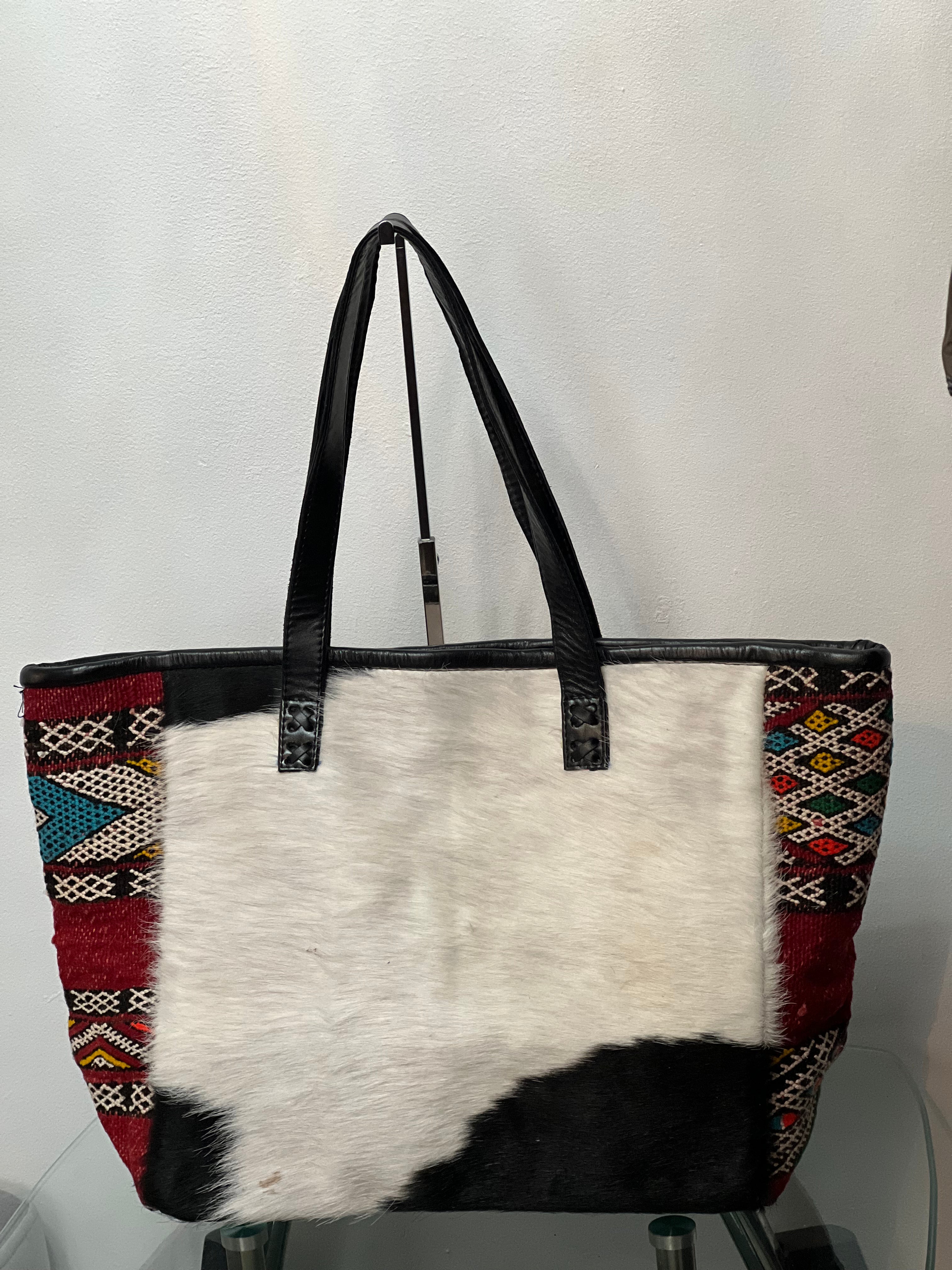 Tote bag Shoulder bag - Cow Fur Leather