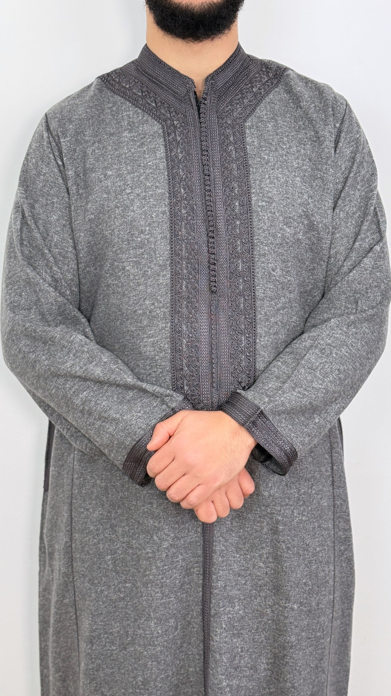 Kaftan Winter color Tweed Long Sleeve Thobe