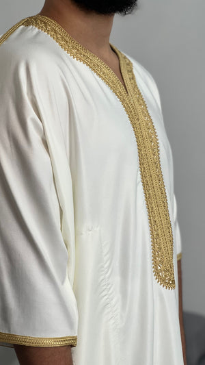 Traditional Moroccan Islamic Thobe Embroidery