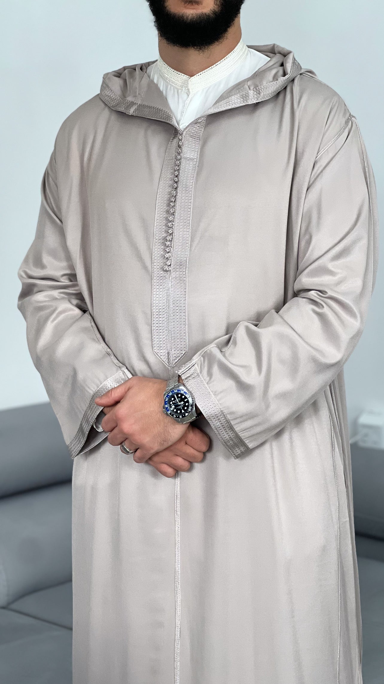 Hooded Gabardine  Moroccan thobe