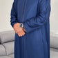 ثوب مغربي جبردين مقنع كحلي
