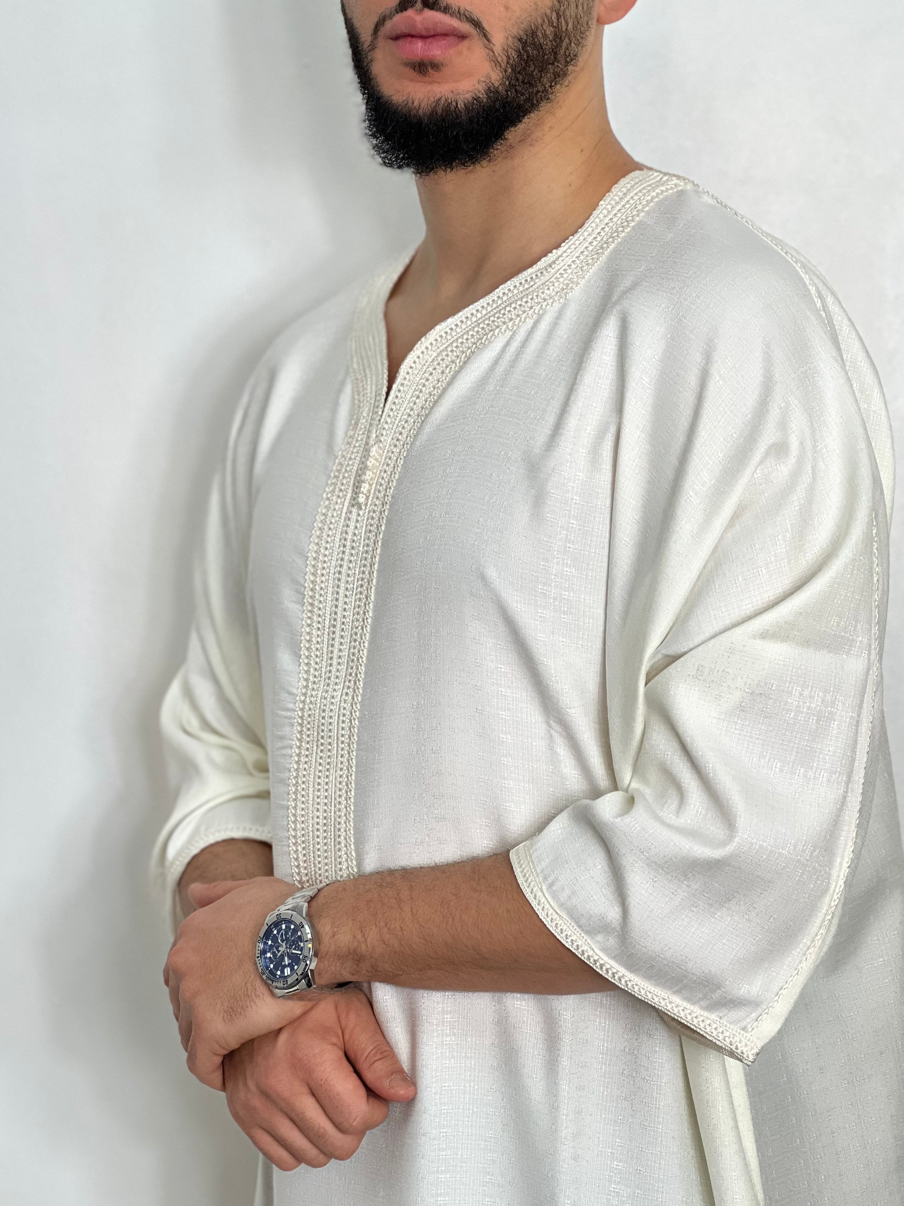 Thobe Everyday - Men’s djellaba, Jubbah, Islamic Thobe, kandora, Kaftan Marrakechi linen light weight