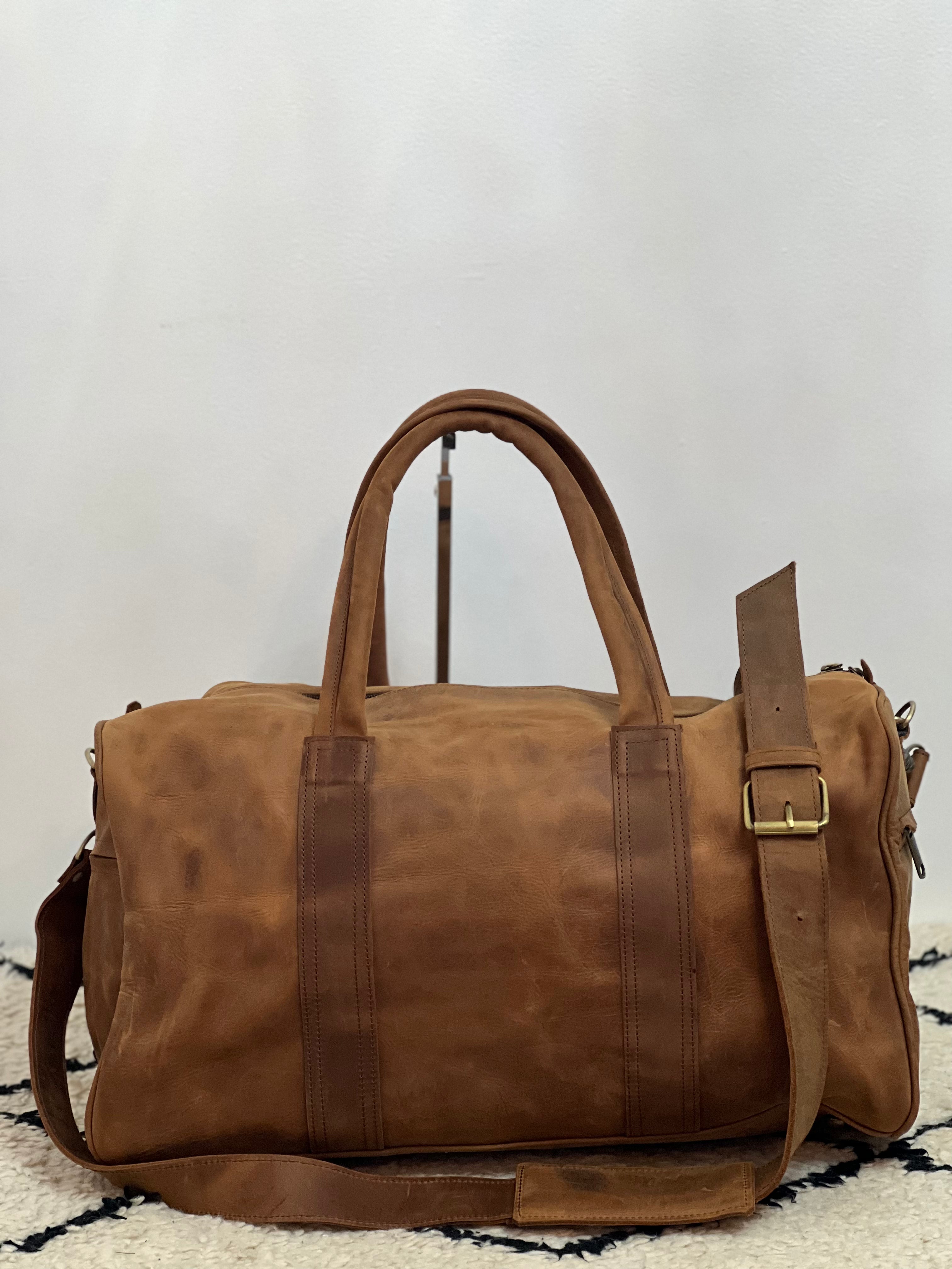 Moroccan leather bag Large handmade Libaas London