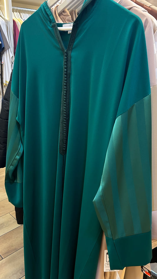 Women Moroccan Hooded Jawhara crep Djellaba Regular fit