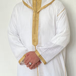 Hooded djellaba linen Moroccan djellaba