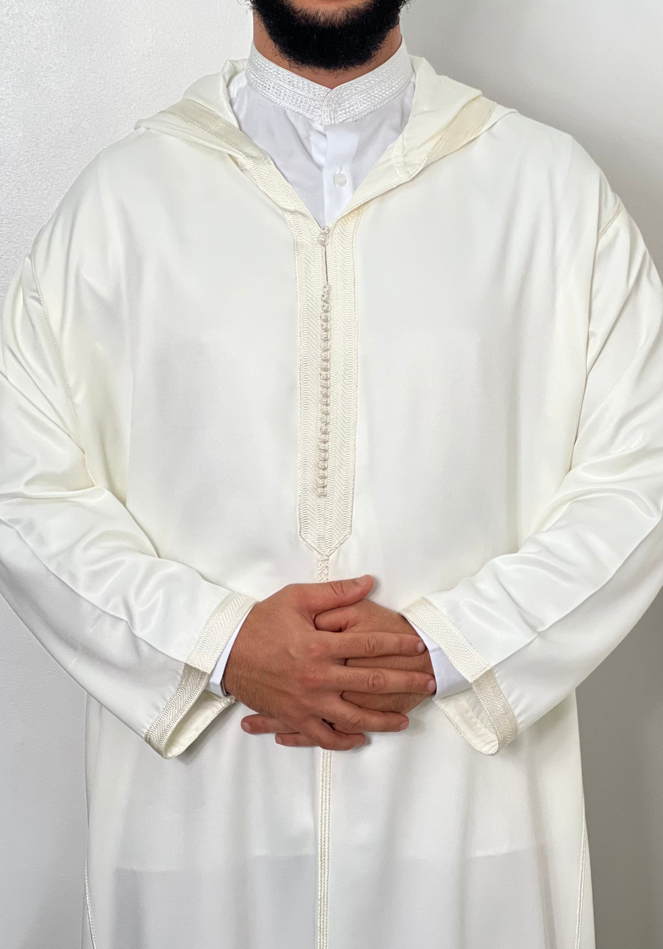 Hooded Djellaba cotton Nikkah Moroccan