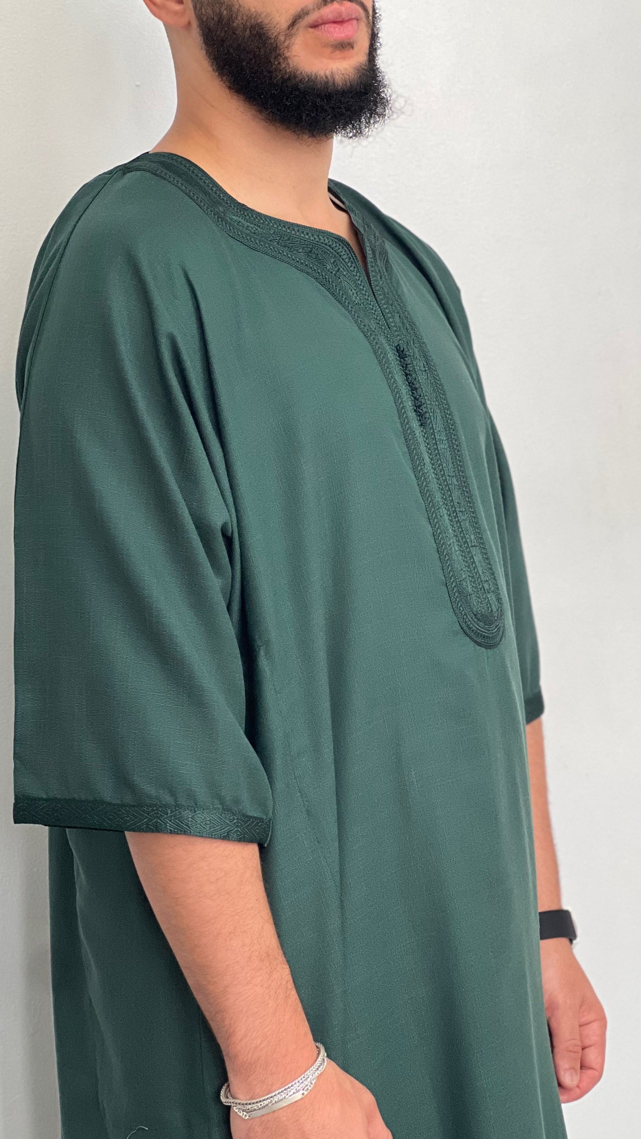 Mens Linen crep Moroccan thobe