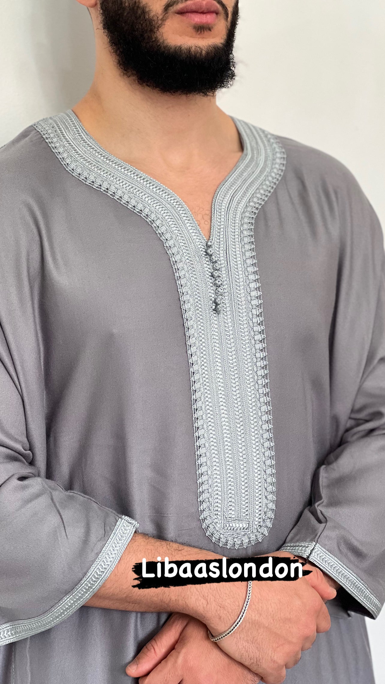 ثوب رجالي كندورة إسلامية من مزيج القطن