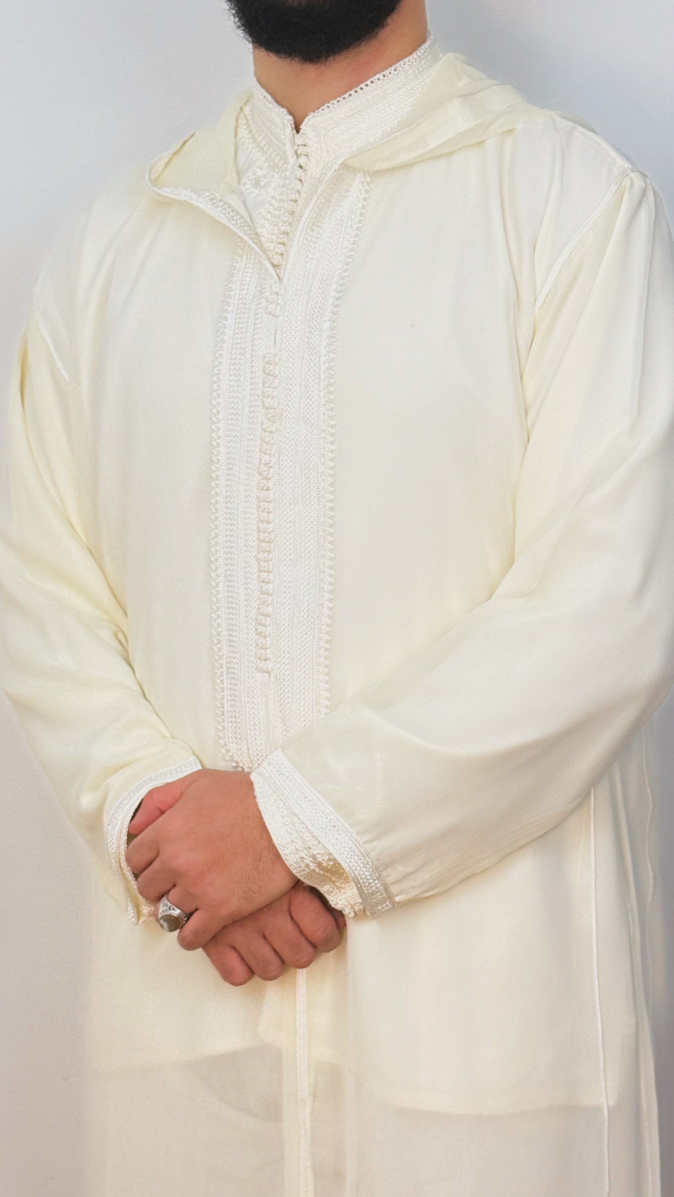 Hooded Premium Nikkah Djellaba see through