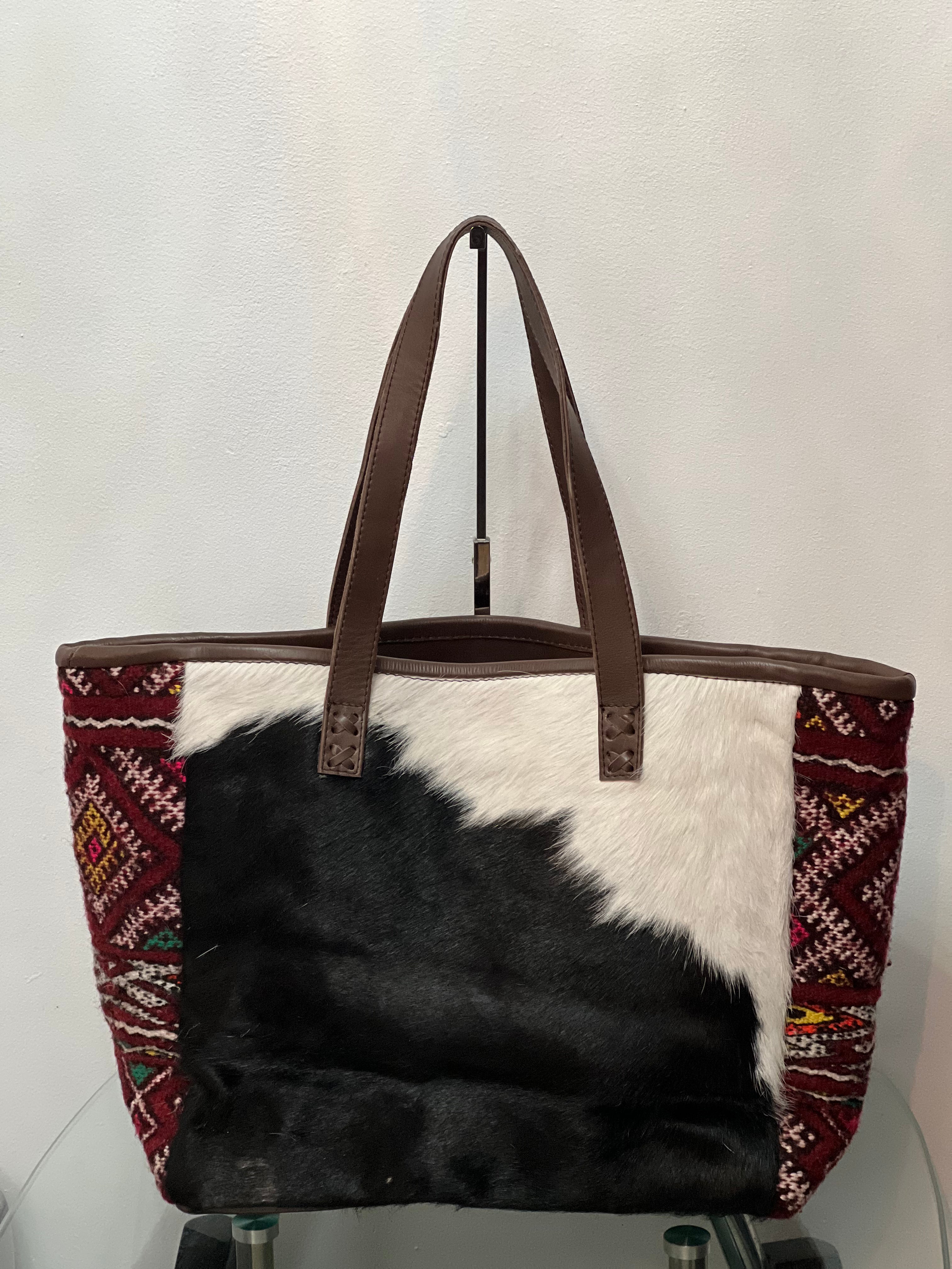 Tote bag Shoulder bag - Cow Fur Leather