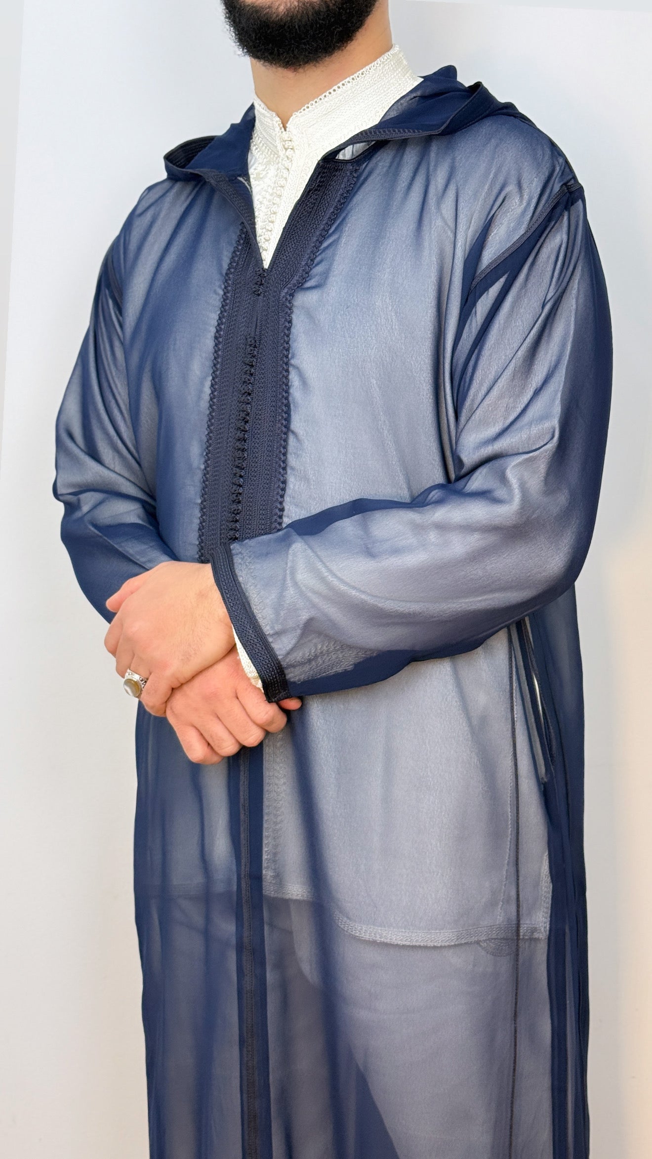 Hooded Premium Nikkah Djellaba see through