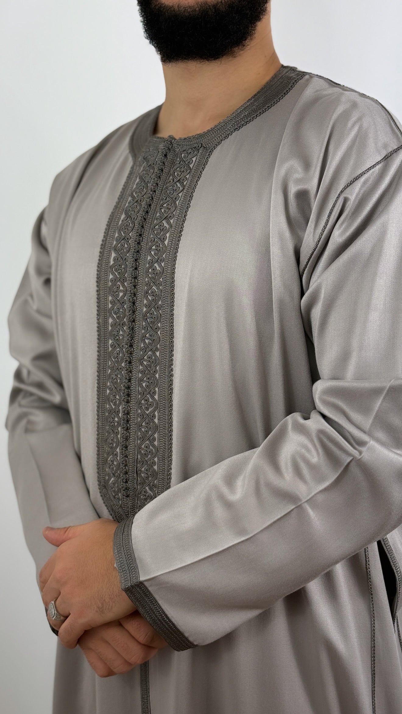 ثوب رجالي كندورة إسلامية من مزيج القطن