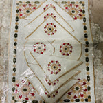 Embroidered cover for tray and tea pot including napkins