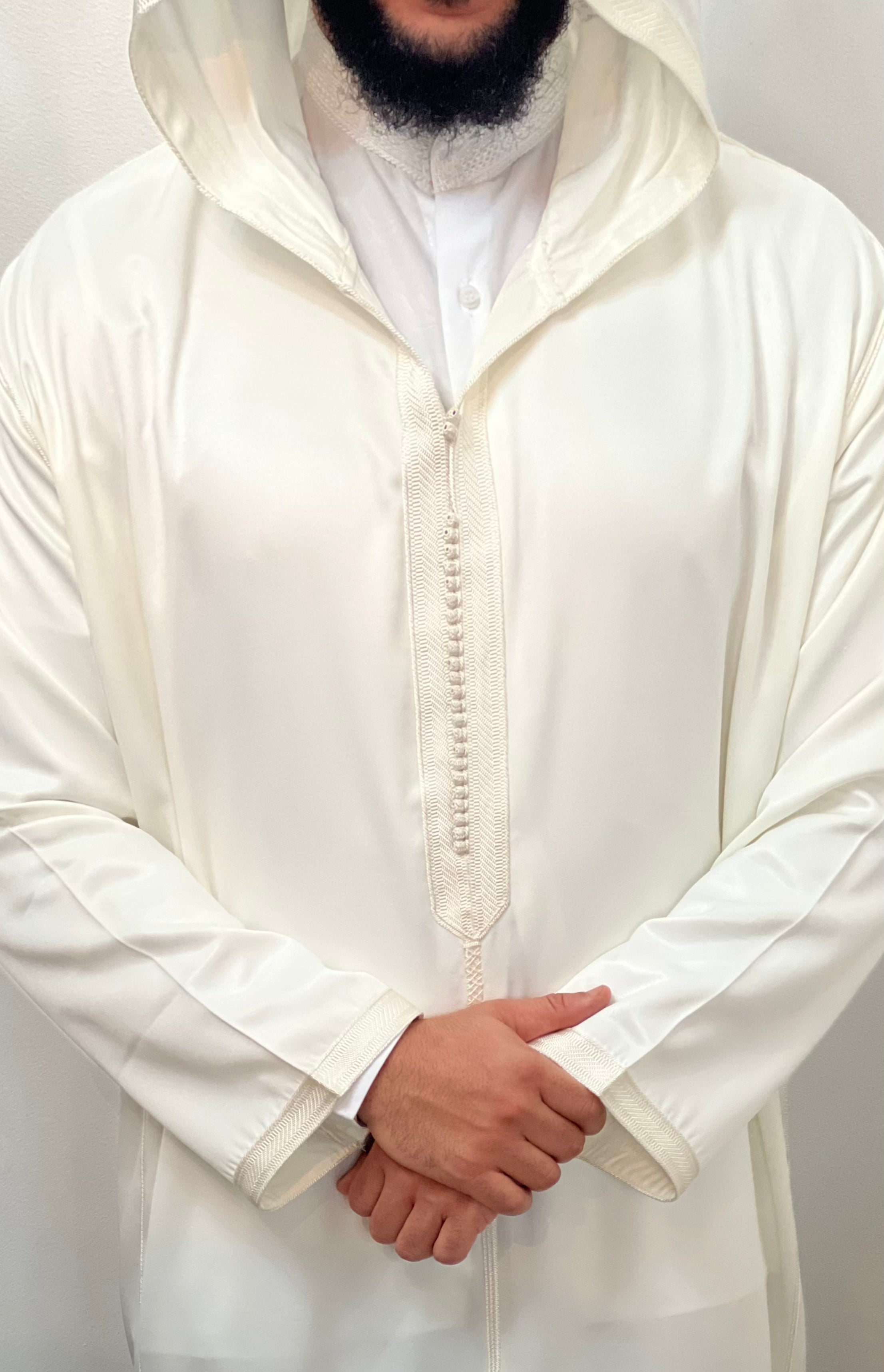 Hooded Djellaba cotton Nikkah Moroccan