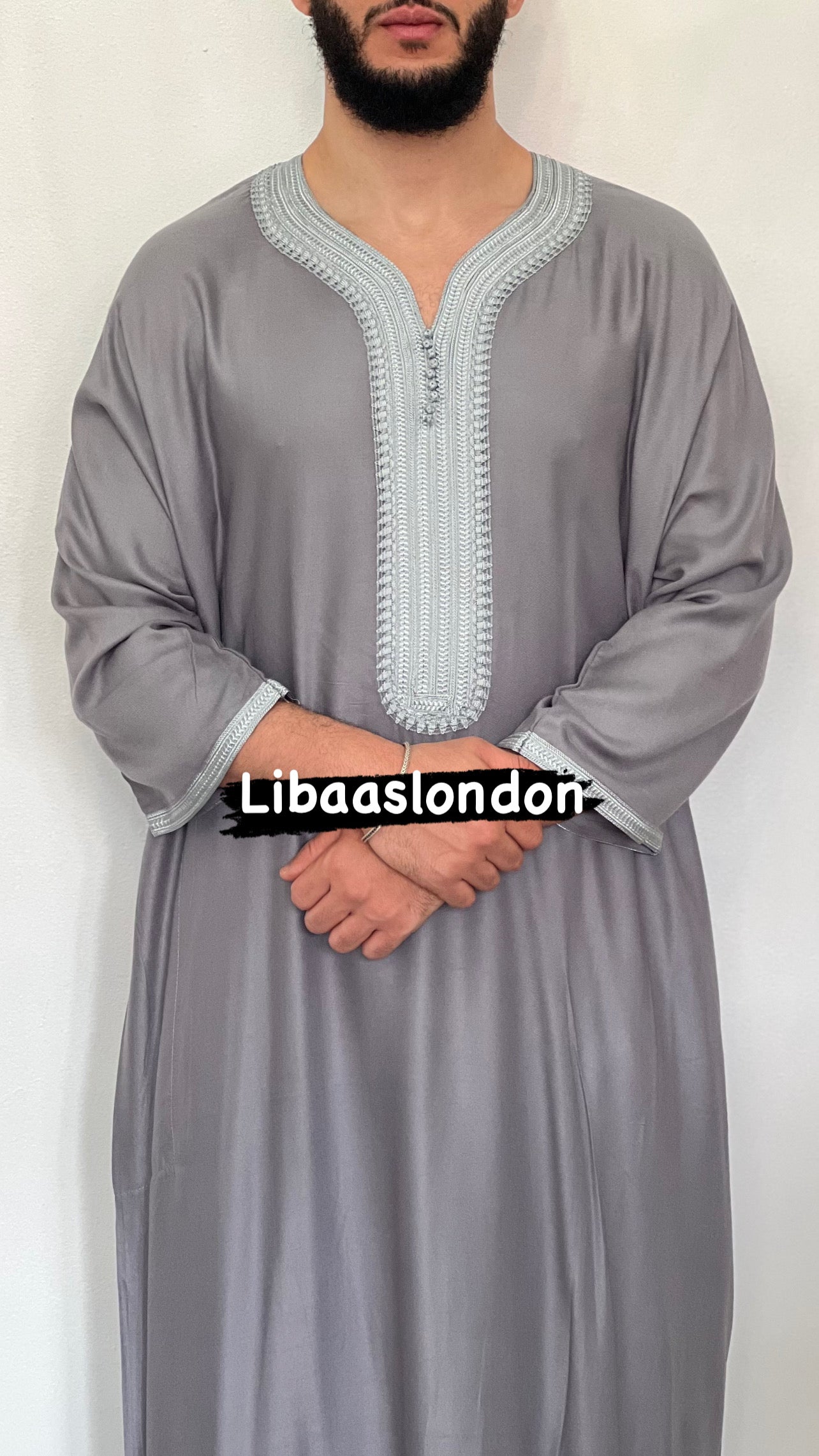 ثوب رجالي كندورة إسلامية من مزيج القطن