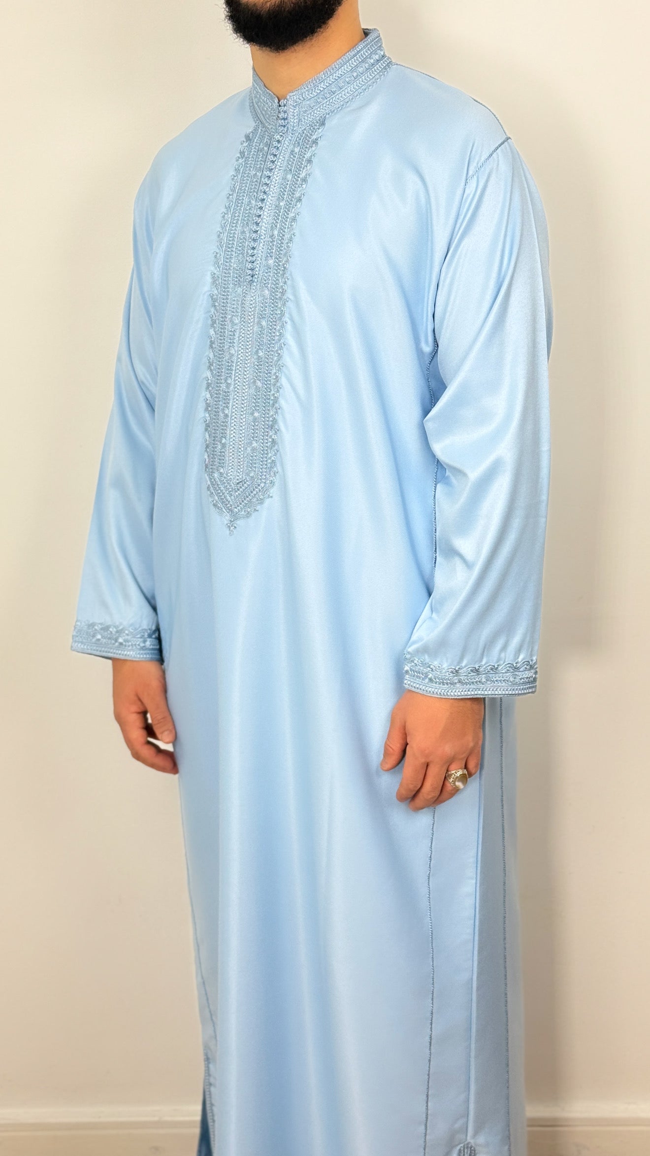 Kaftan Collar Thobe Long Sleeve