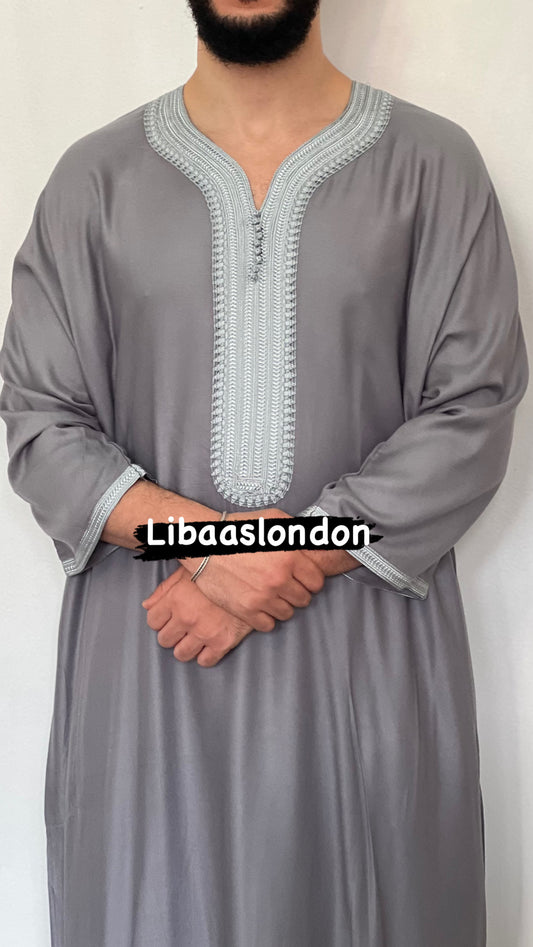 ثوب رجالي كندورة إسلامية من مزيج القطن