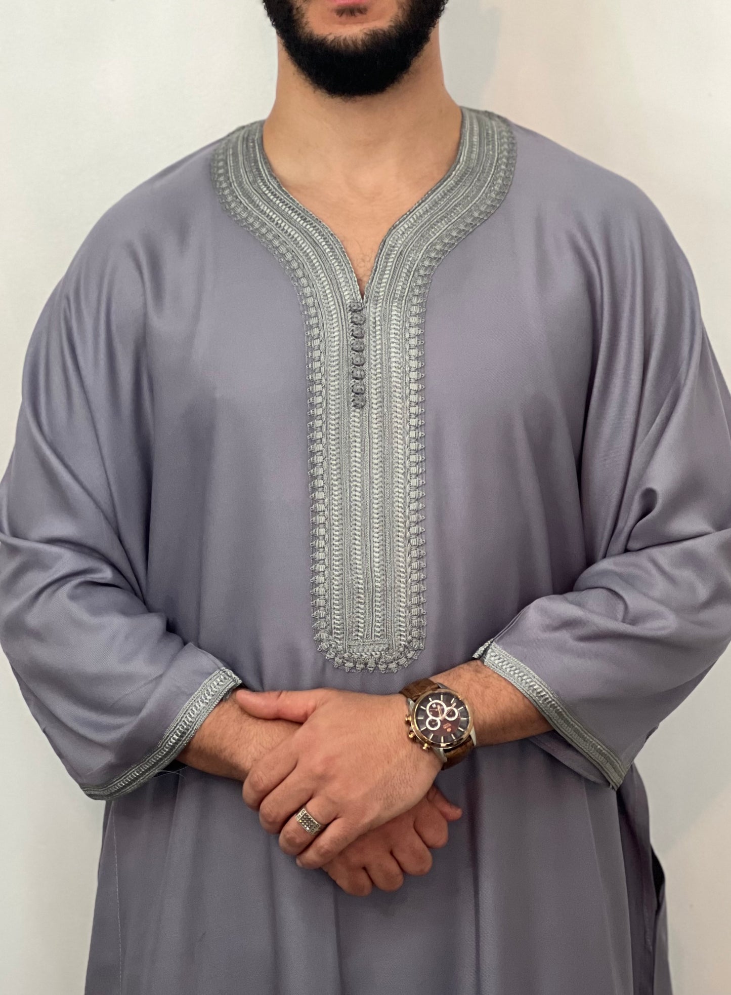 ثوب رجالي كندورة إسلامية من مزيج القطن