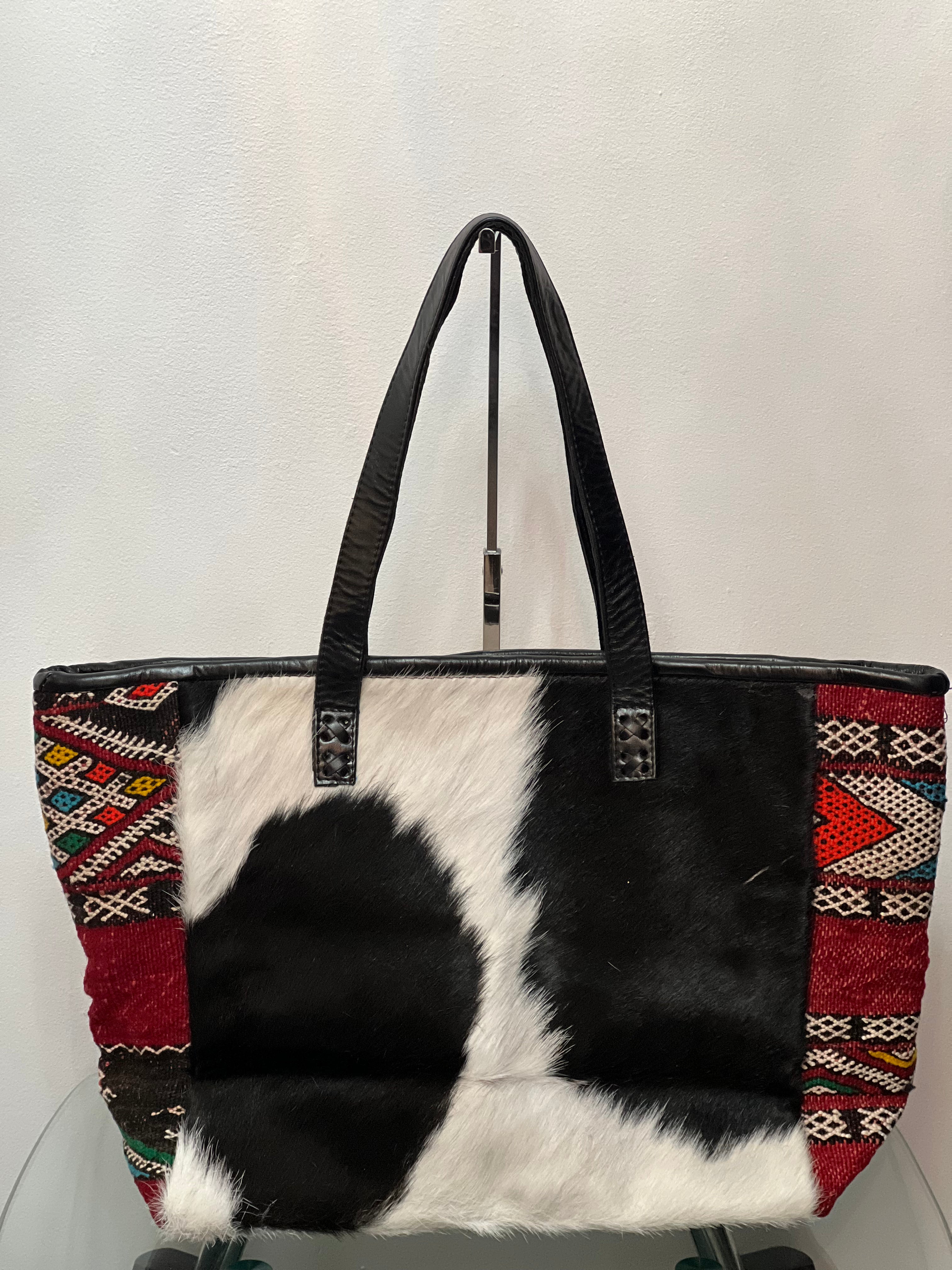 Tote bag Shoulder bag - Cow Fur Leather