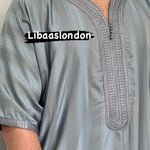 Jawehara Moroccan striped Islamic Thobe - djellaba, Jubbah, Thobe, kandora