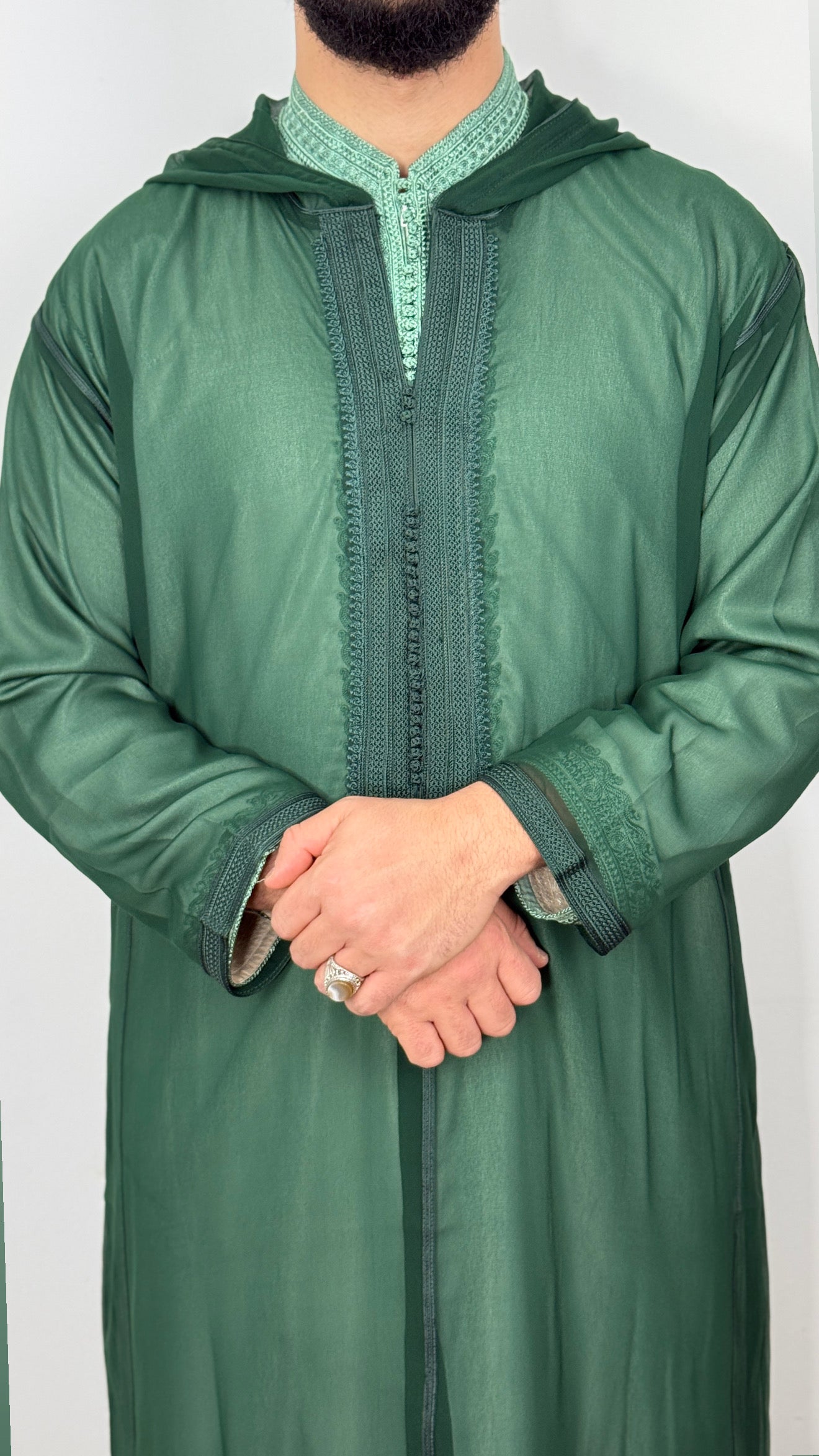 Hooded Premium Nikkah Djellaba see through