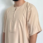 Thobe Shiny Everyday Simple- Men’s djellaba, Jubbah, Islamic Thobe, kandora, Kaftan