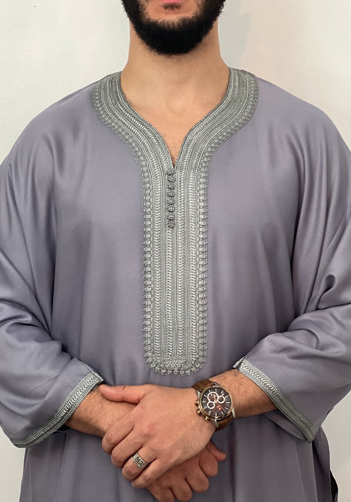 ثوب رجالي كندورة إسلامية من مزيج القطن