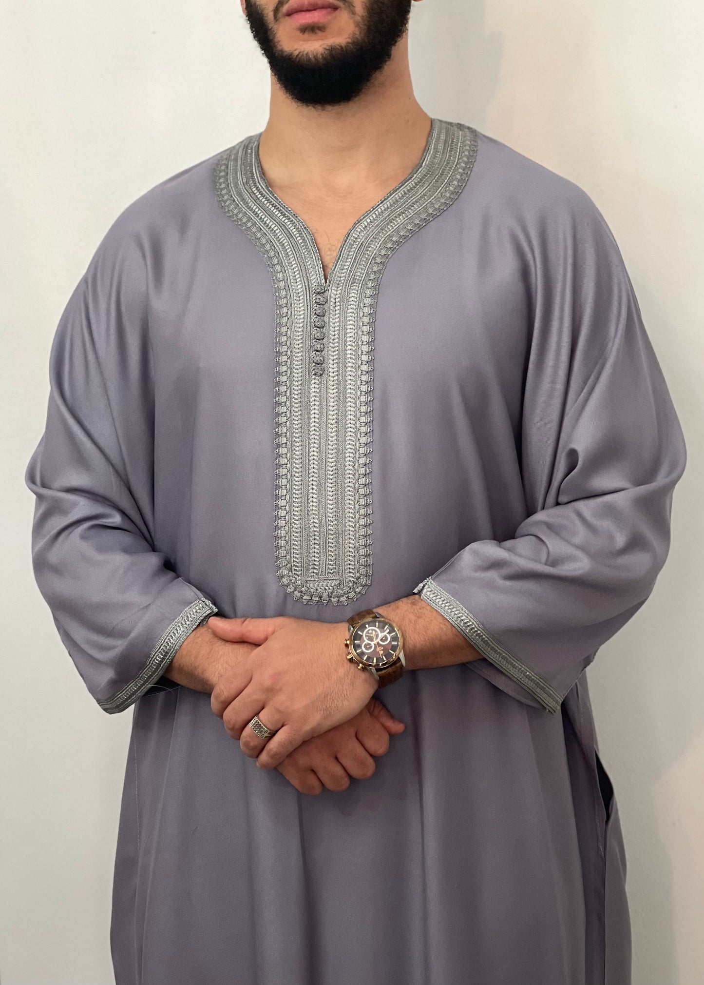 ثوب رجالي كندورة إسلامية من مزيج القطن