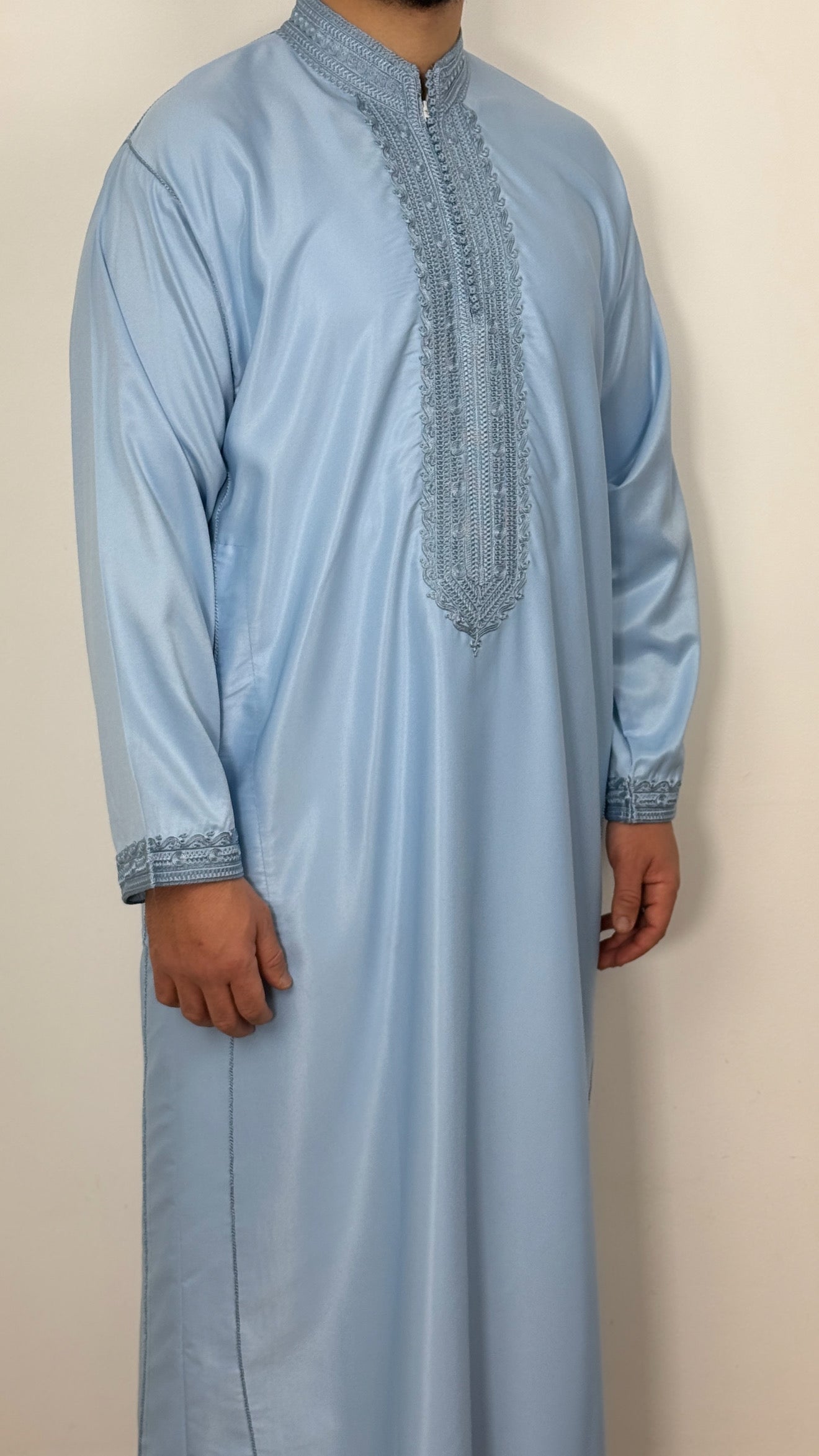 Kaftan Collar Thobe Long Sleeve